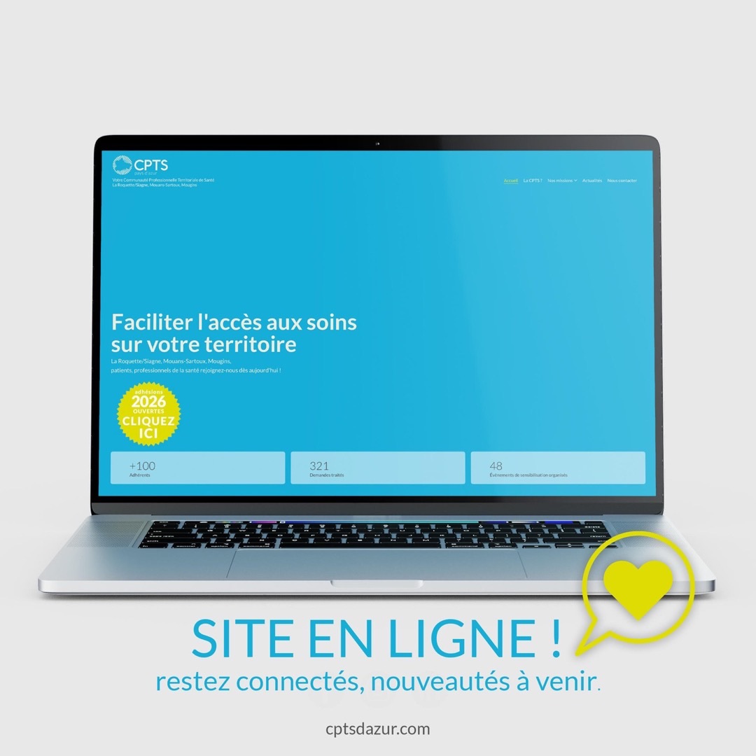 Le site de la CPTS Pays d’Azur est enfin disponible
