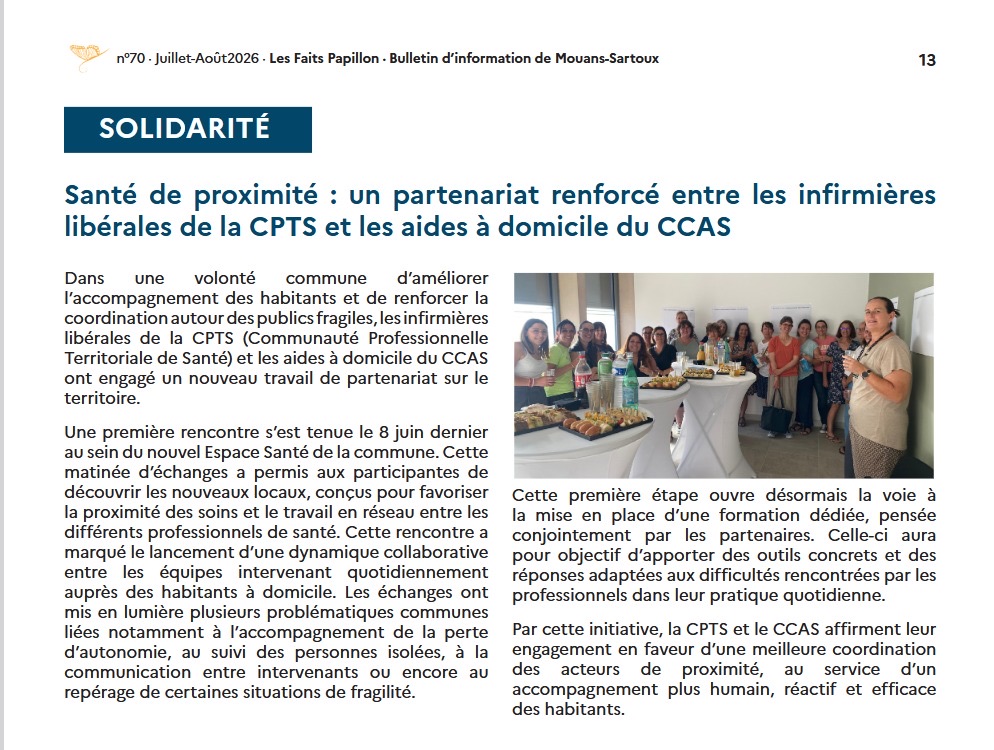 La CPTS Pays d'Azur poursuit son engagement en faveur d'une meilleure coordination…